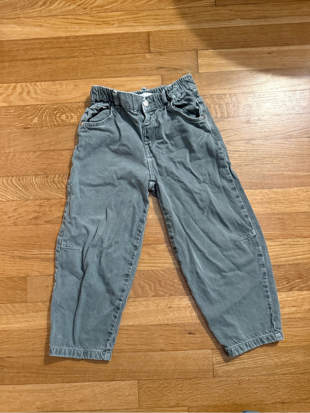 Zara Kids Elastic Waist Pull-On Pants in Slate Blue Size 6